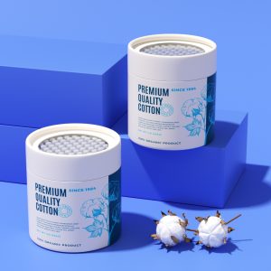 品质定制棉签纸罐包装PVC窗口设计木棉棒纸筒