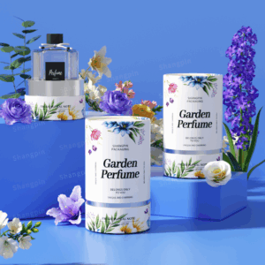 高品质彩色印刷圆形香水纸罐包装EVA内衬香水筒