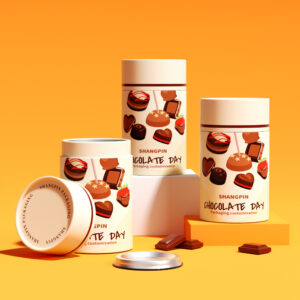 铁盖巧克力甜点纸罐包装牛皮纸内铝箔食品纸筒管