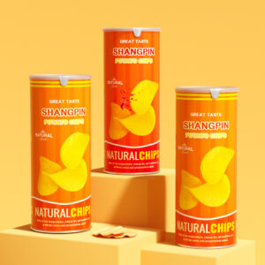 厂家直销薯片纸罐易撕盖复合罐密封防潮内铝箔零食纸筒