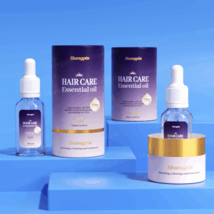 高端定制烫金滴瓶精油纸罐包装覆膜化妆品圆形包装