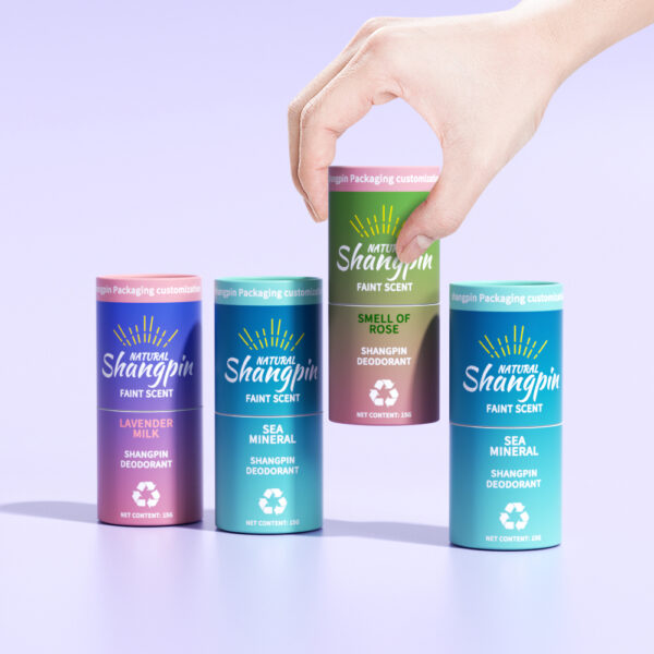推动式耐高温香体膏圆包装盒定制印刷除臭剂纸罐