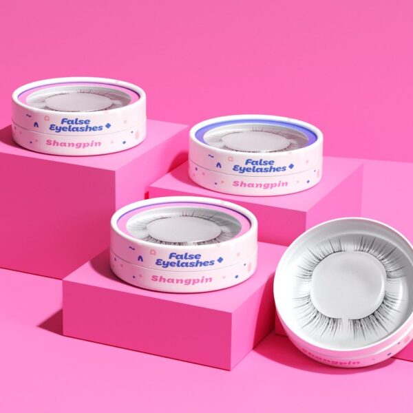 厂家环保化妆品假睫毛纸罐纸筒包装