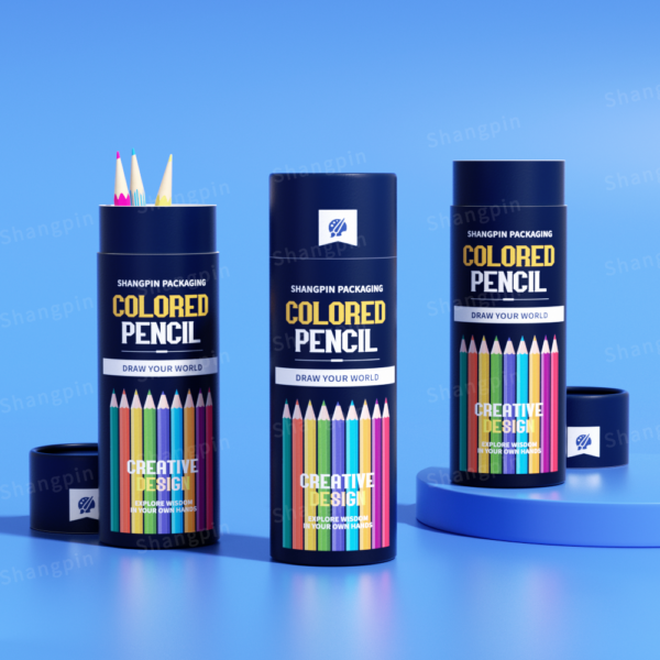 批发彩色学生绘画铅笔纸筒包装礼品盒36色