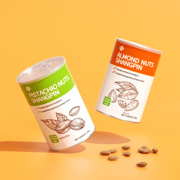 厂家食品纸罐易拉盖瓜子坚果纸筒包装盒