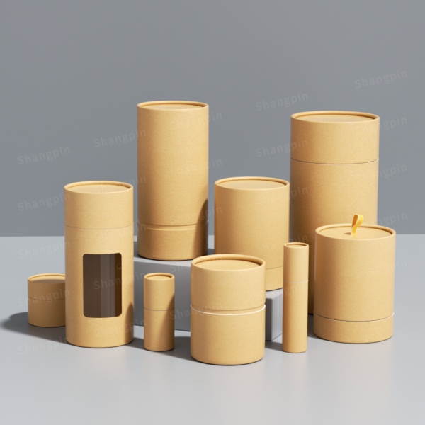 定制环保圆形牛皮纸纸筒包装